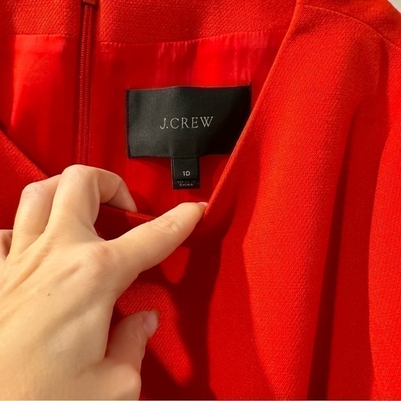 J Crew Electric Red Double Zipper Shift Dress - Picture 4 of 7
